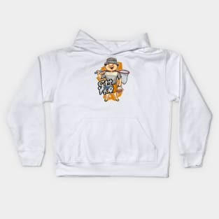 Fisherman Cartoon Character Kids Hoodie